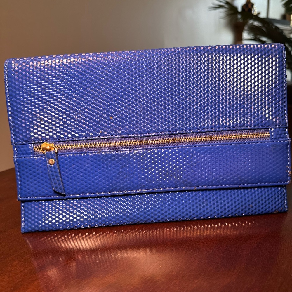 Royal Blue Envelope Clutch Bag